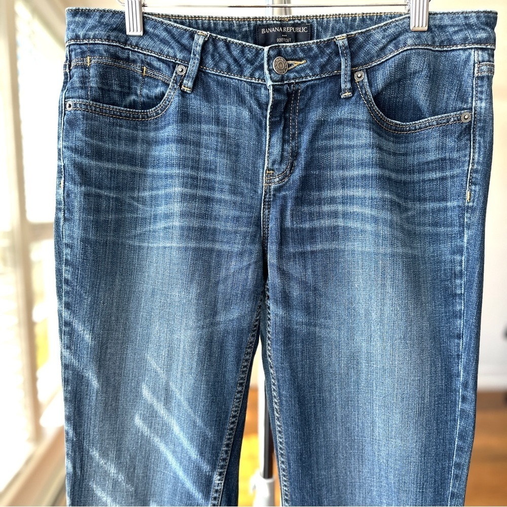 Banana Republic Dark Blue Bootcut/Flare Jeans, low-rise